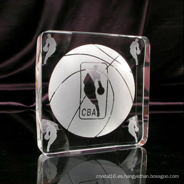 Trofeo Crystal Glass Cube para baloncesto